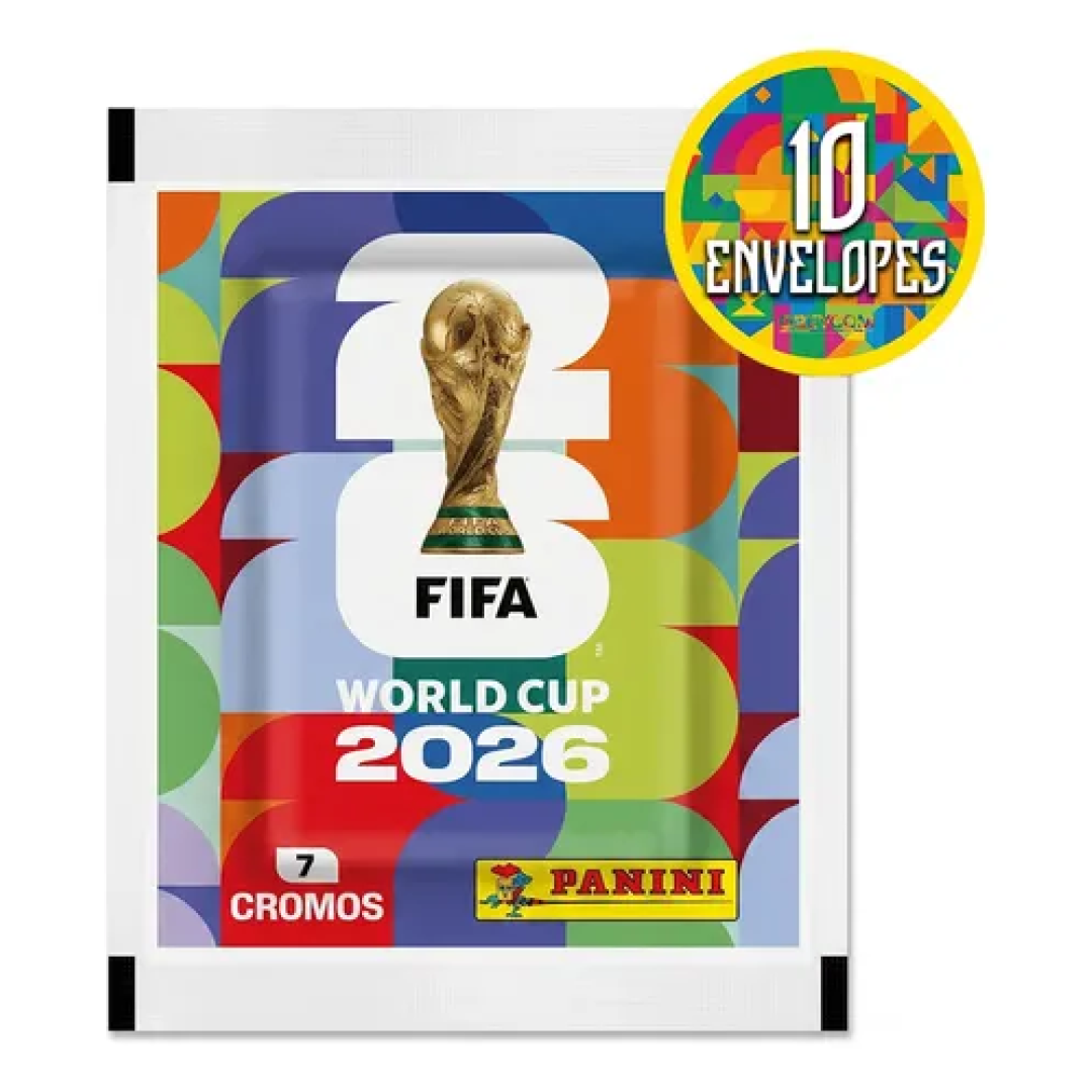 Kit com 10 Envelopes (70 Figurinhas) Copa do Mundo 2026 Panini