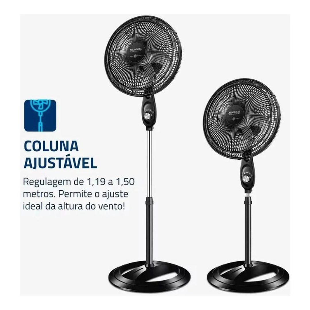 Ventilador de Coluna 40cm Super Power VSP40C 6 Pás 3 Velocidades Mondial 220v