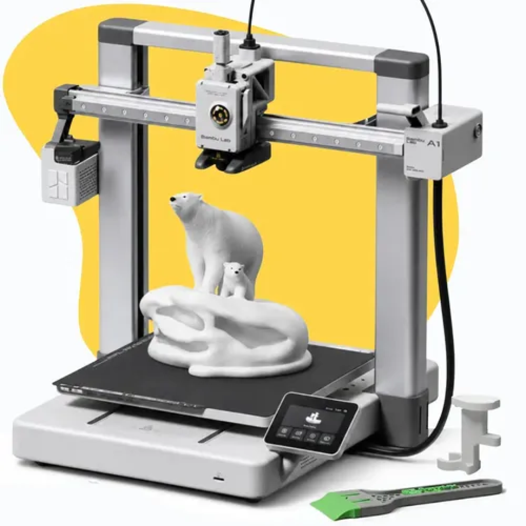 Impressora 3d Fdm Aberta A1 Bambu Lab Sem AMS + Porta Resíduos Espátula Chave Manutenção