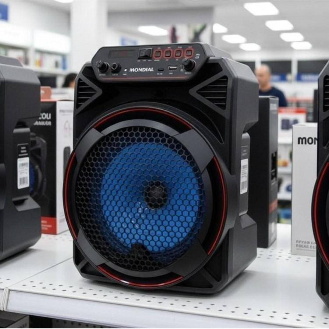 Caixa Amplificada Cm-150 Bivolt Preto Mondial 127/220v