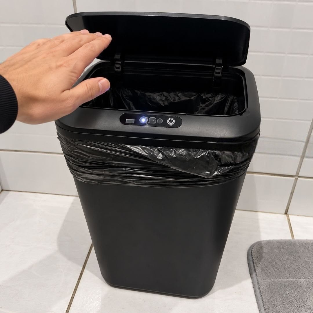 Lixeira Inteligente Automática Redonda Sensor 16L
