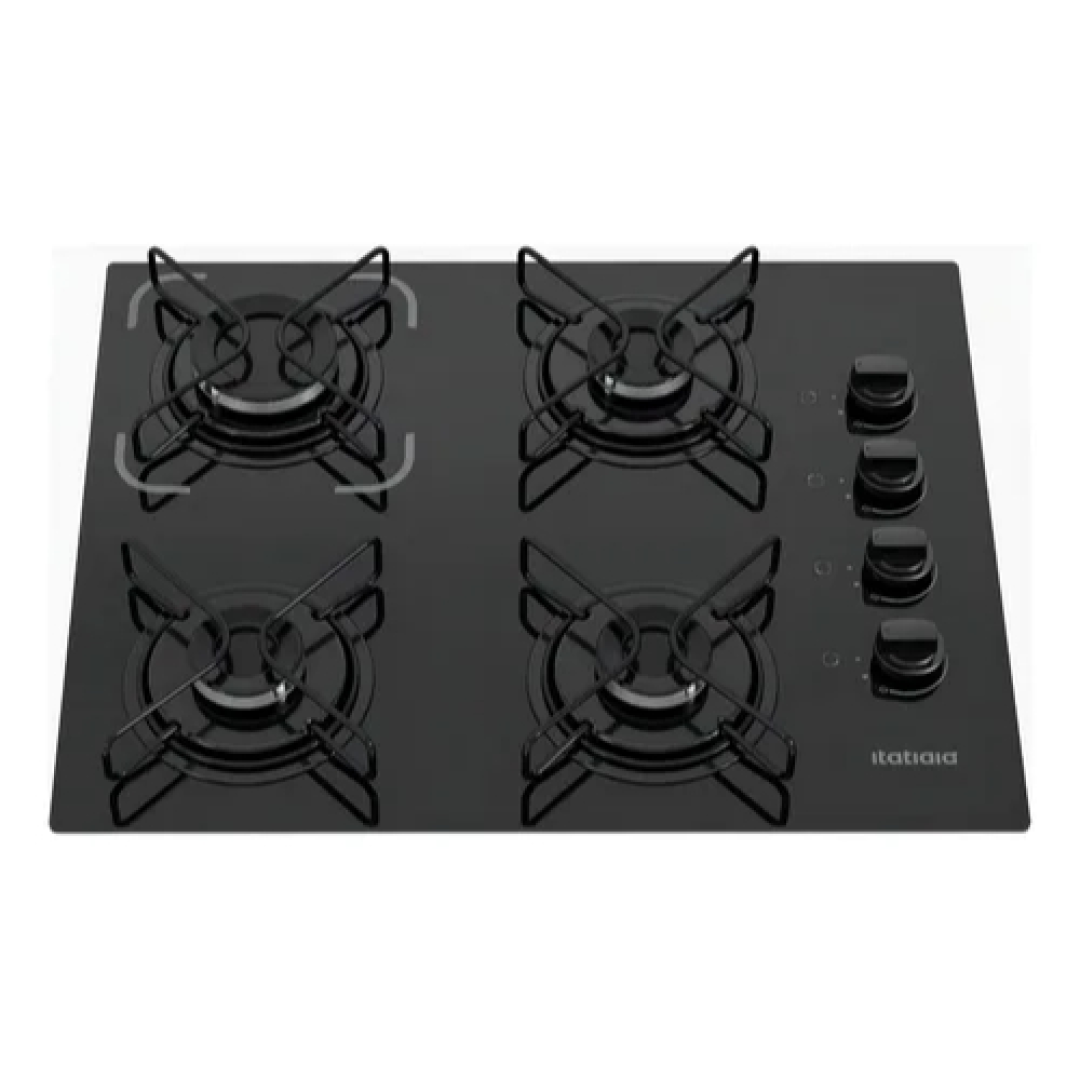 Cooktop Itatiaia Essencial 4 Bocas Preto Bivolt 127V/220V com Acendimento Automático