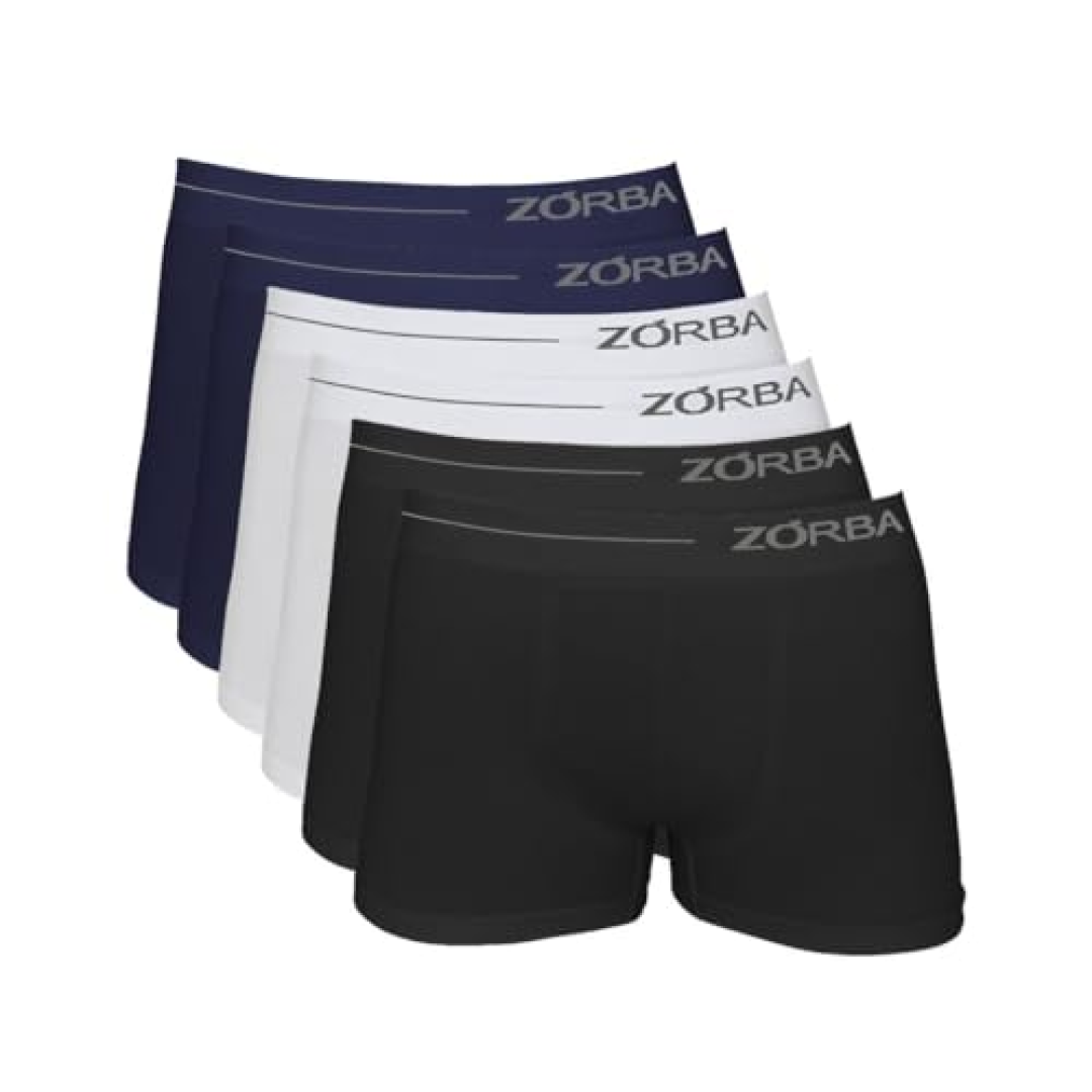 Kit 6 Cuecas Zorba Boxer Side sem Costura Microfibra 839