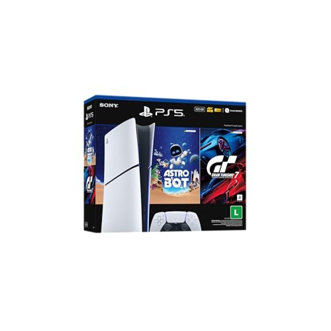 PlayStation®5 Slim Digital 825Gb Pacote Astro Bot e Gran Turismo 7