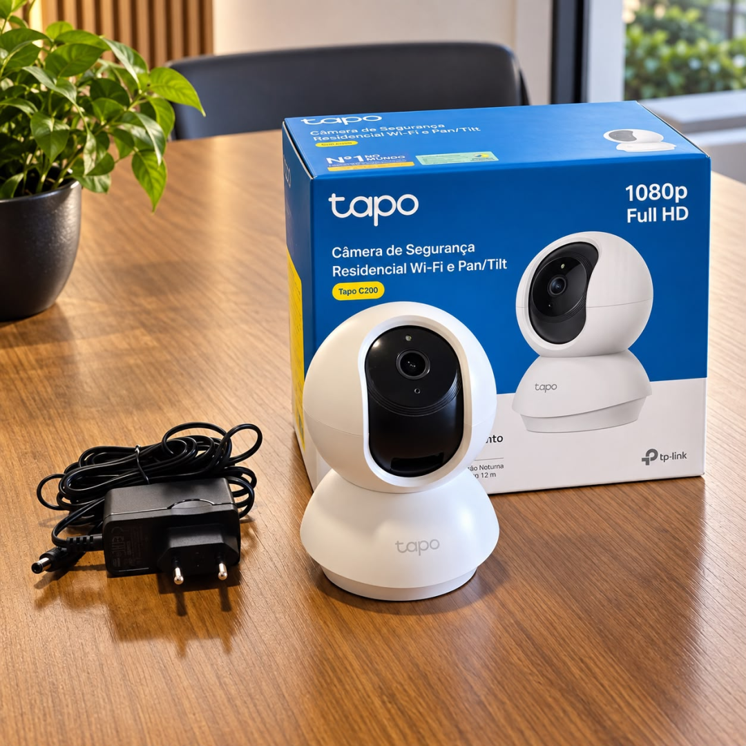 Câmera de Segurança TP-Link Tapo C200 Wifi 1080P 360°