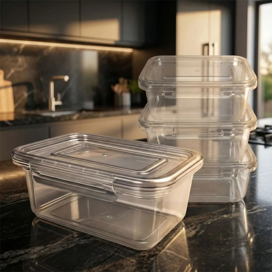 Kit 12 Marmitas 800ml Potes Trava Lateral Freezer Microondas