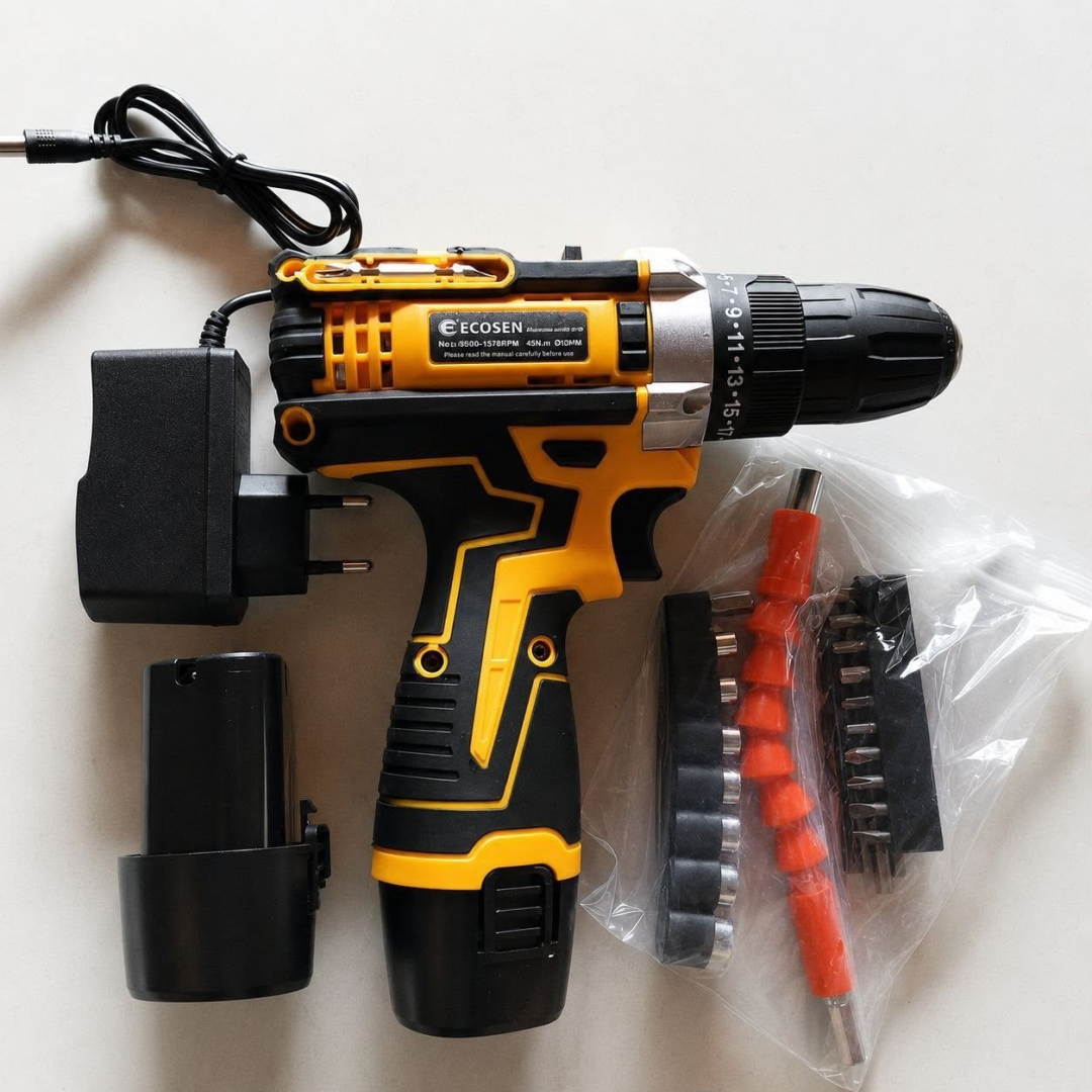 Parafusadeira e Furadeira 10mm 3/8 12v com 2 Baterias