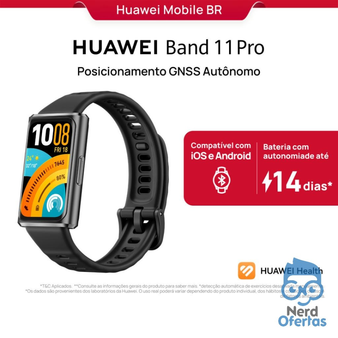 HUAWEI Band 11 Pro | Smartwatch Relogio | Posicionamento GNSS Autônomo | 1,62 polegadas AMOLED