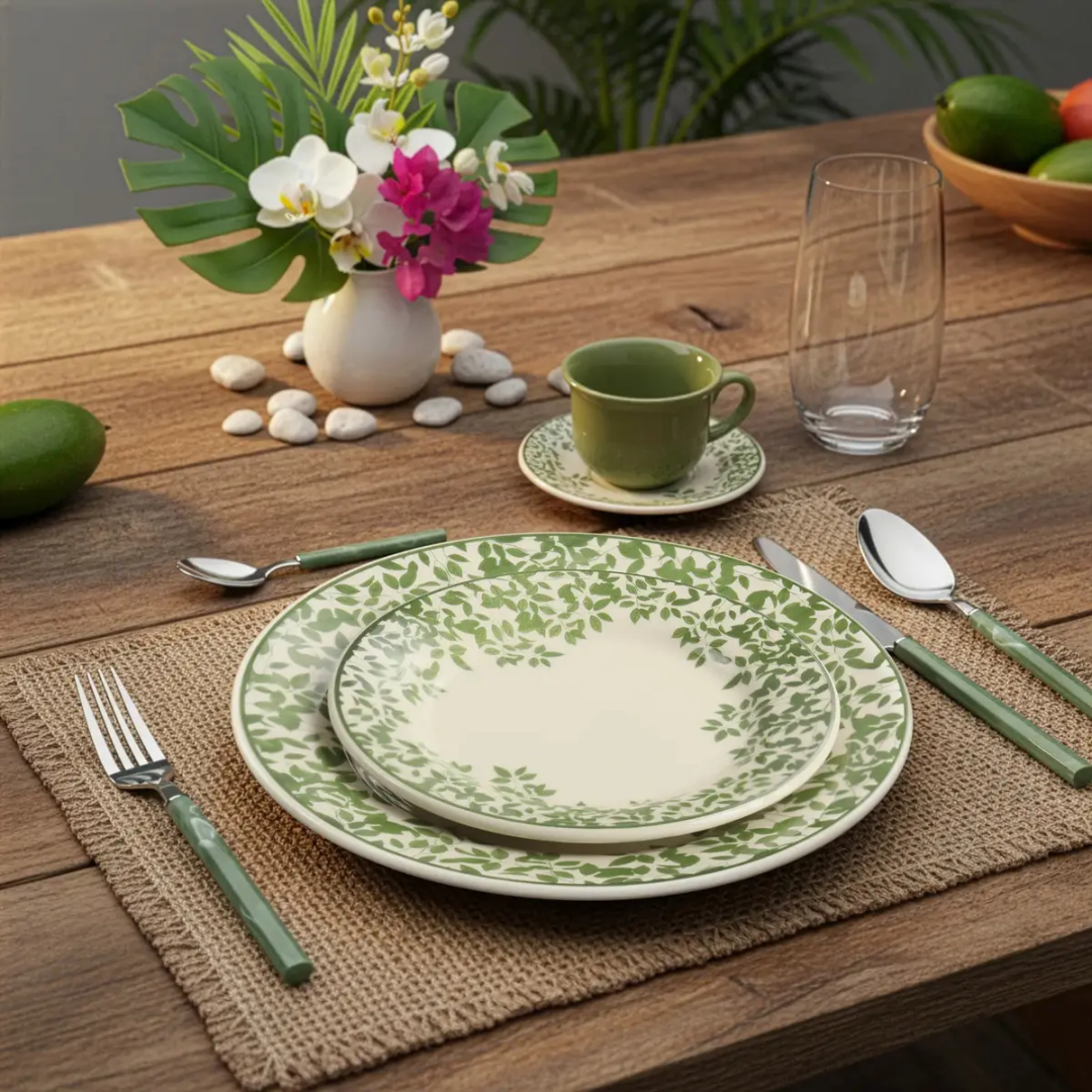 Aparelho De Jantar 20 Peças Foliage Biona Donna 24