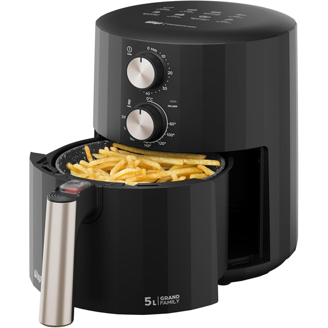 WAP Fritadeira Elétrica Air Fryer GRAND FAMILY 5 Litros, Temperatura Ajustável, Revestimento Antiaderente, 1500W 127V