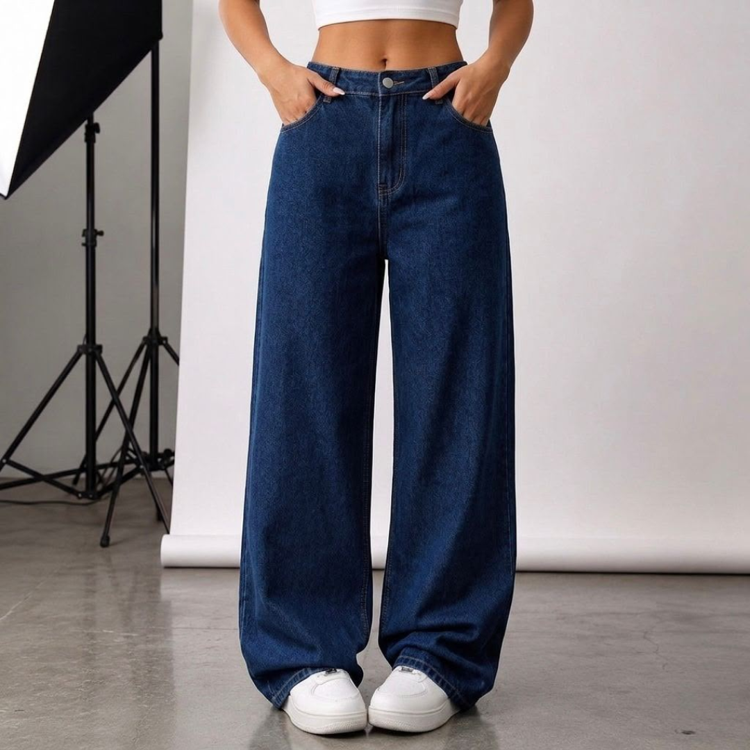 Calça Wide Leg Jeans Feminina (5 cores)