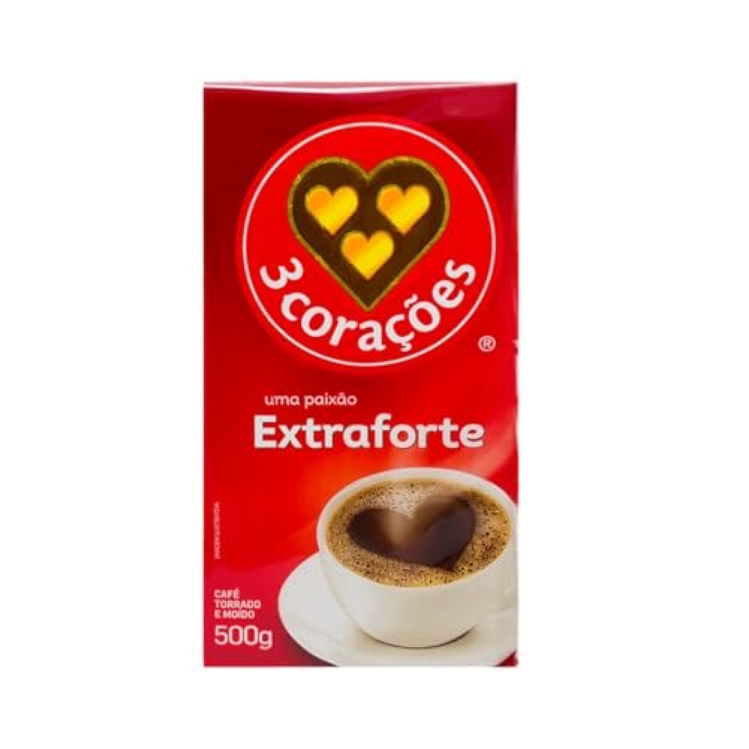 Café Torrado e Moído 3 Corações Extra Forte 500g