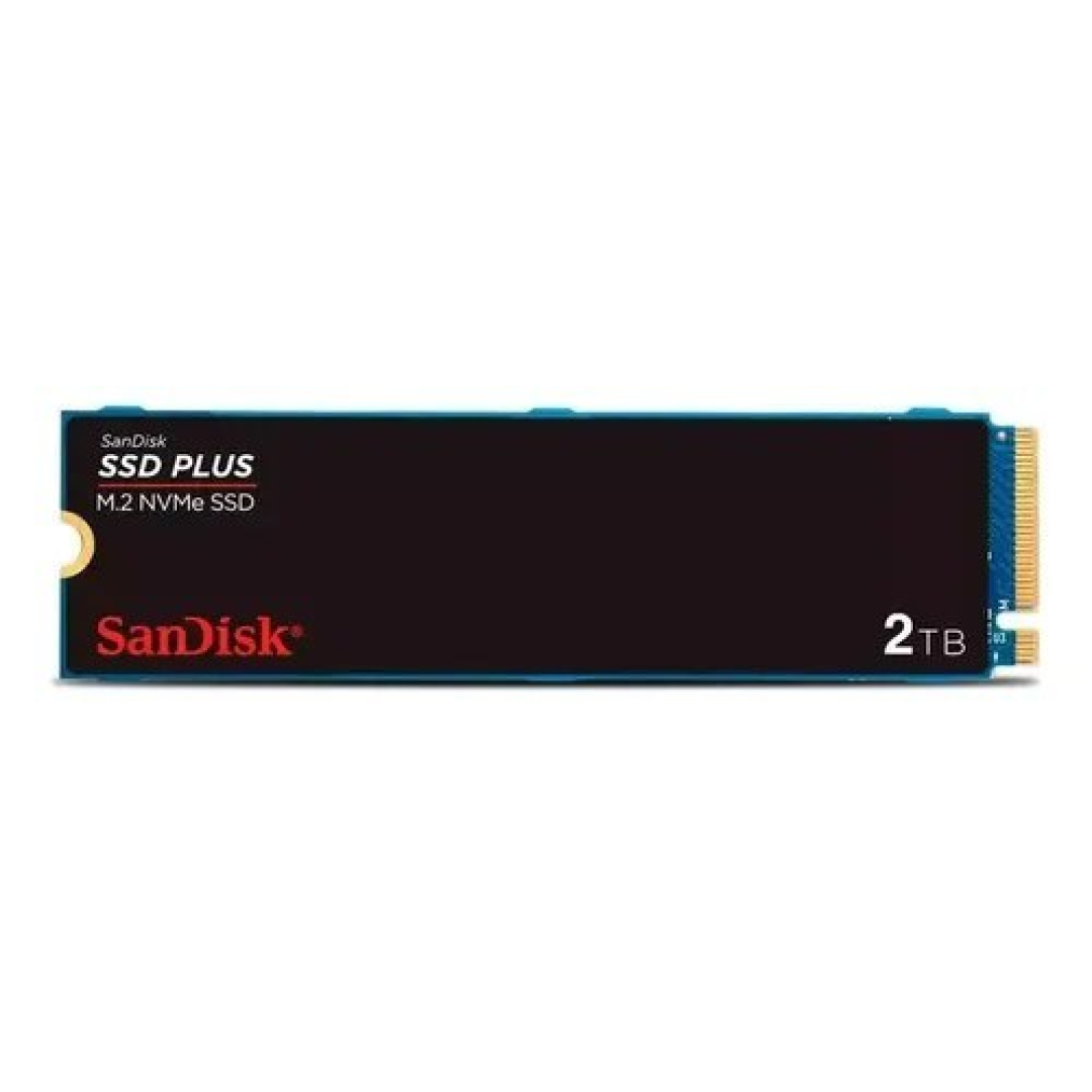 2Tb Ssd M.2 2280 Sandisk Plus NVMe Pcie Gen3 Sdssda3n-2T00-G26 Velocidade até 3200Mb/s