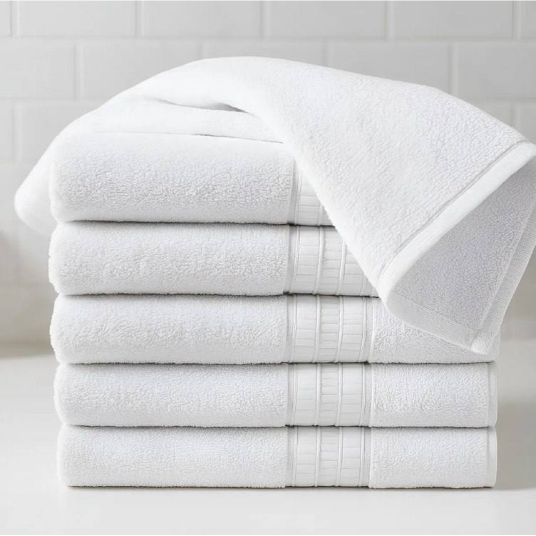 Kit 5 Toalhas Banho Gigante Grossa Hotel Luxo 75x150cm 480g Branco Hotel
