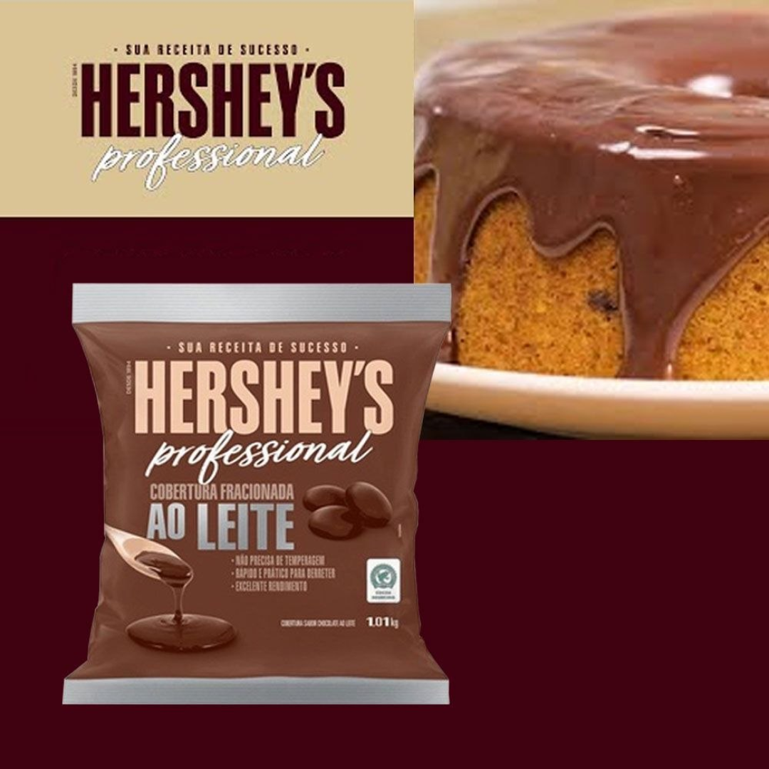 Hershey's Cobertura Fracionada Professional Chocolate ao Leite Formato Moeda sem Necessidade de Temperagem 1,01 Kg