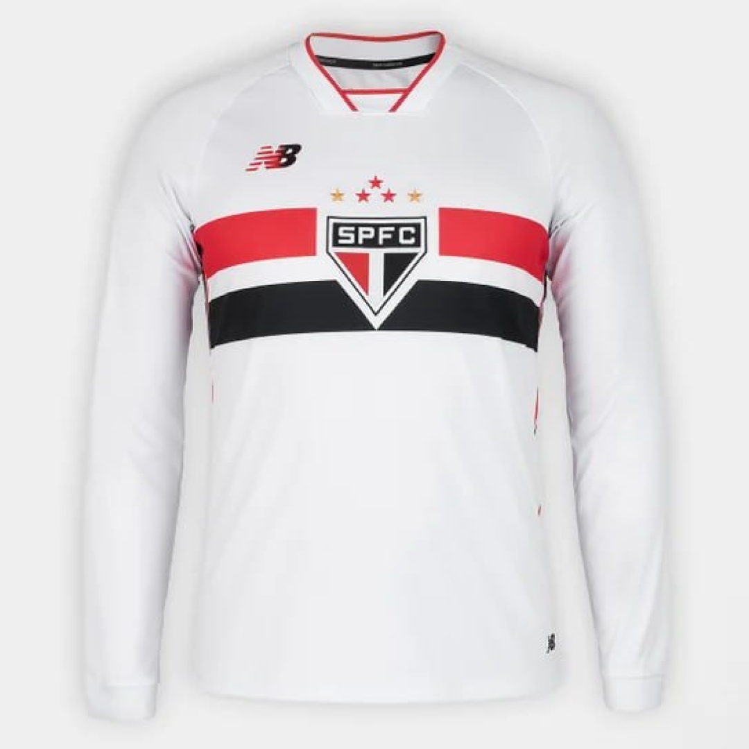 Camisa São Paulo Manga Longa I 26/27 New Balance Masculina