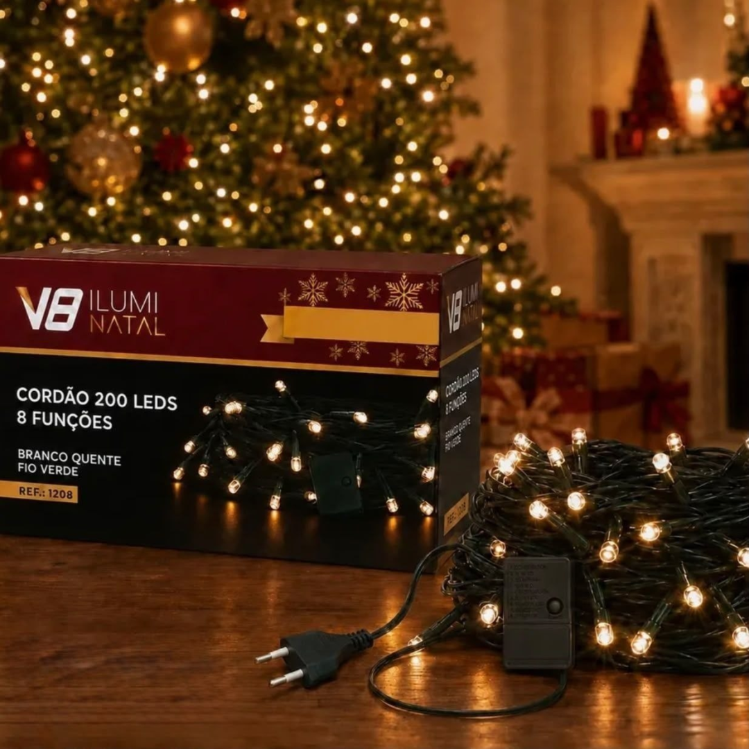 Pisca Pisca 200 Leds 20m V8 Natal