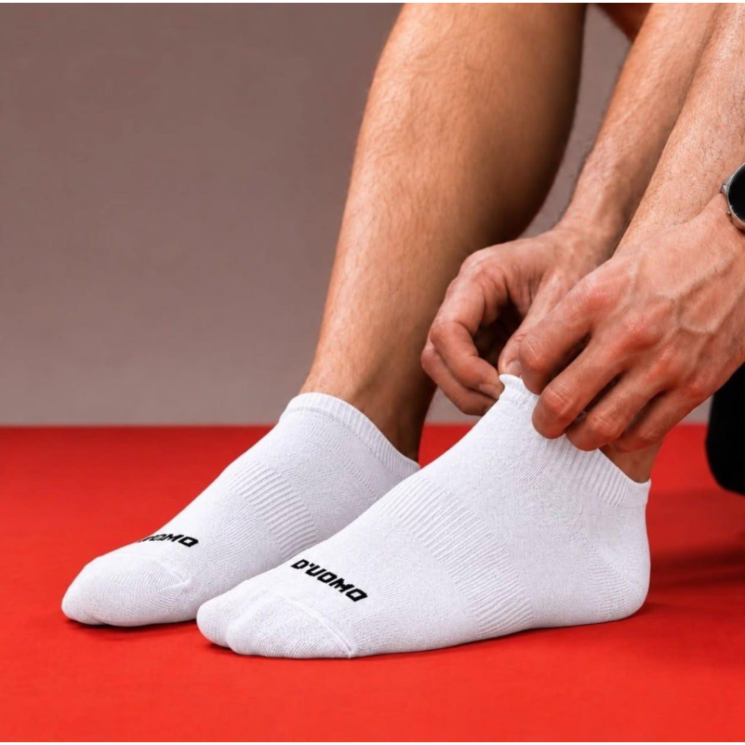 Kit 12 Pares Meia Masculina Cano Curto Soquete Algodão Duomo 12 Branco Masculina Academia Toque Macio 39-44 Meia Cano Baixo Masculina