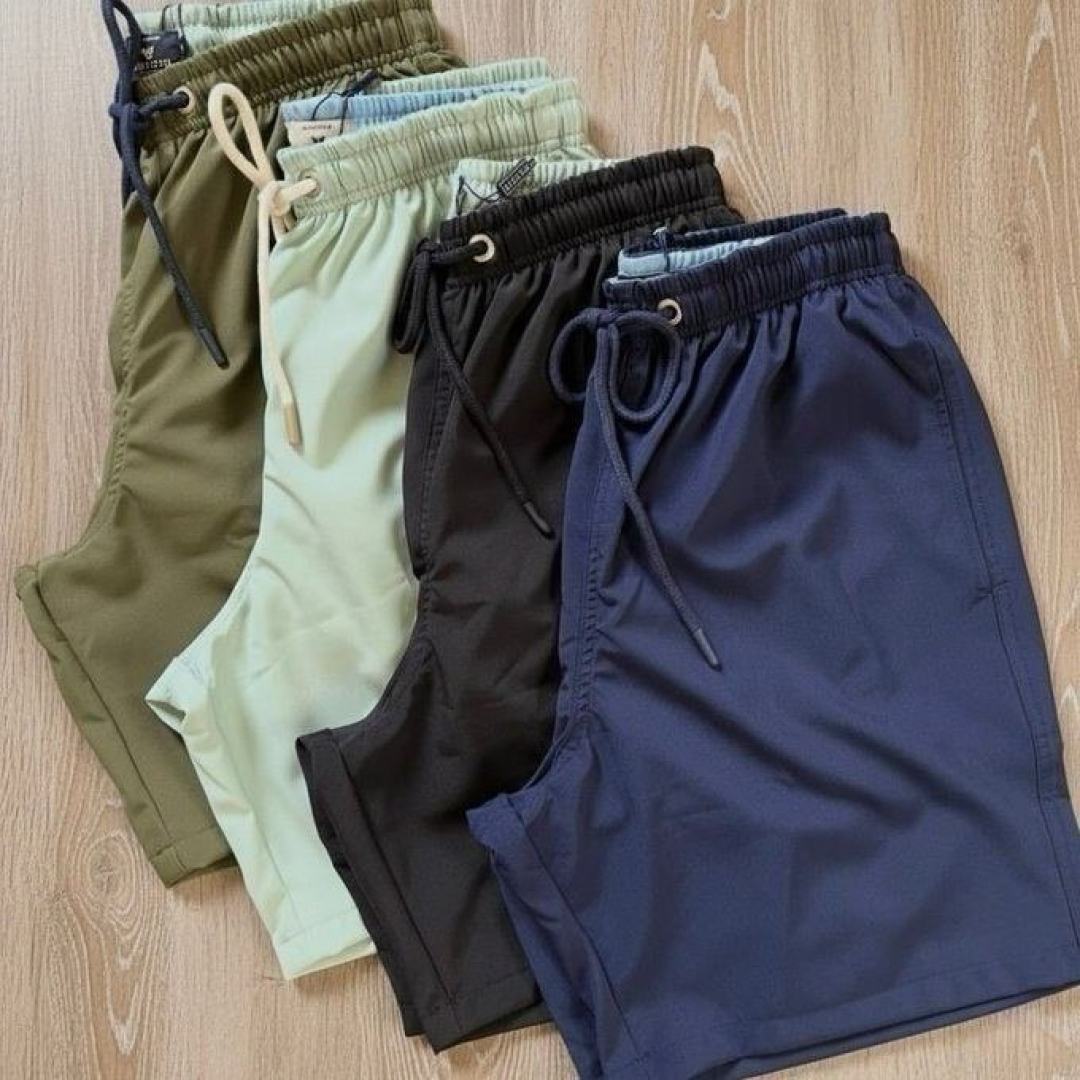 Kit com 4 Short Tactel com Bolso
