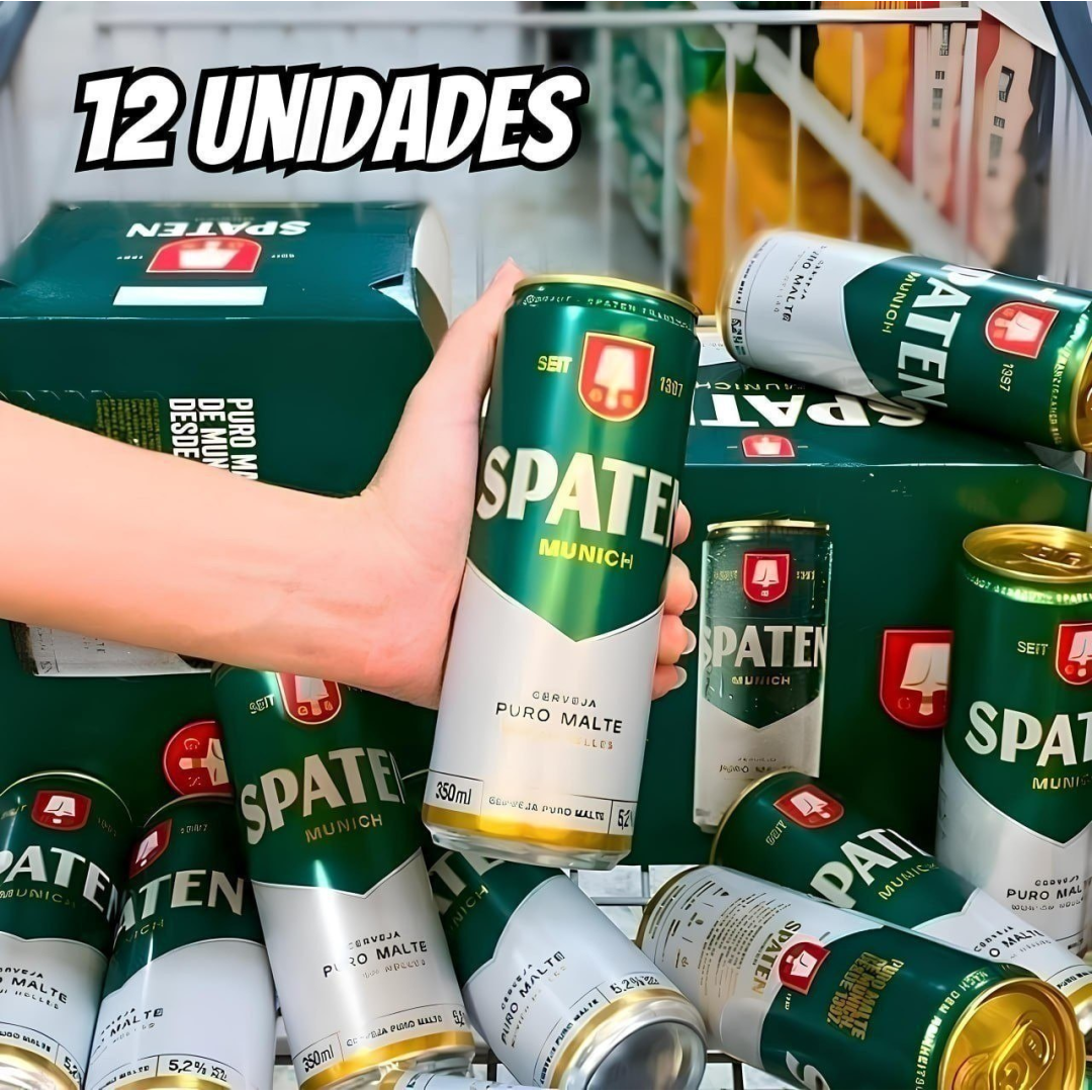Pack 12 Unidades Cerveja Spaten Puro Malte 350ml Lata