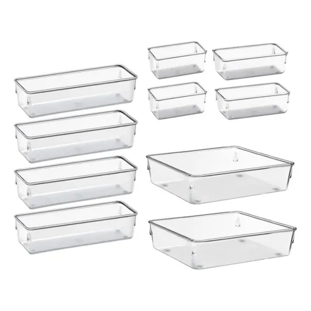 Kit com 10 Organizadores Multiuso Acrílico
