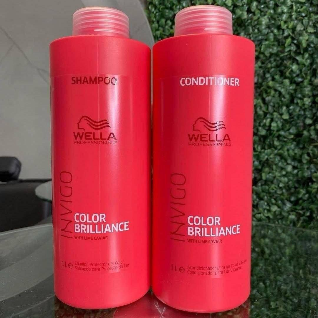 Kit Wella Invigo Color Brilliance Shampoo 1lt + Cond 1lt