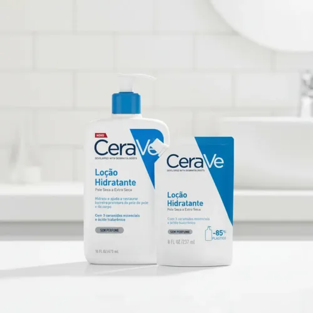 Kit Cerave Loção Hidratante 473ml Refil 237ml Fluido