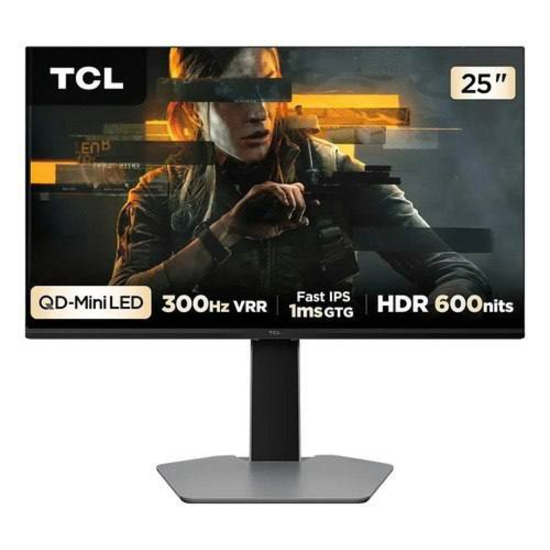 Monitor Gamer Tcl 25g64 25 Qd-mini Led 300hz Preto Preto