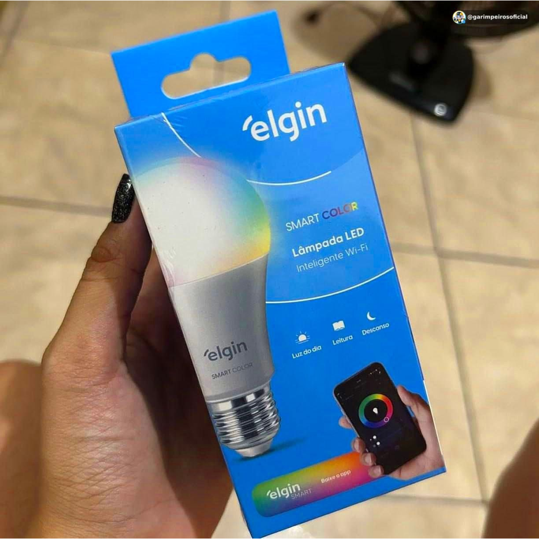 Lâmpada Inteligente Elgin 10W RGB Wi-fi