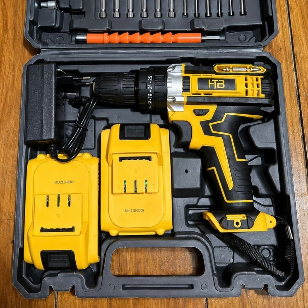 Kit Parafusadeira Furadeira C/ 2 Baterias Maleta