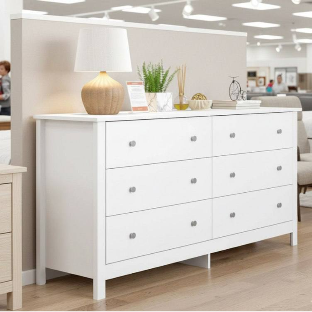 Cômoda Ditália 6 Gavetas Dm-221 Branco