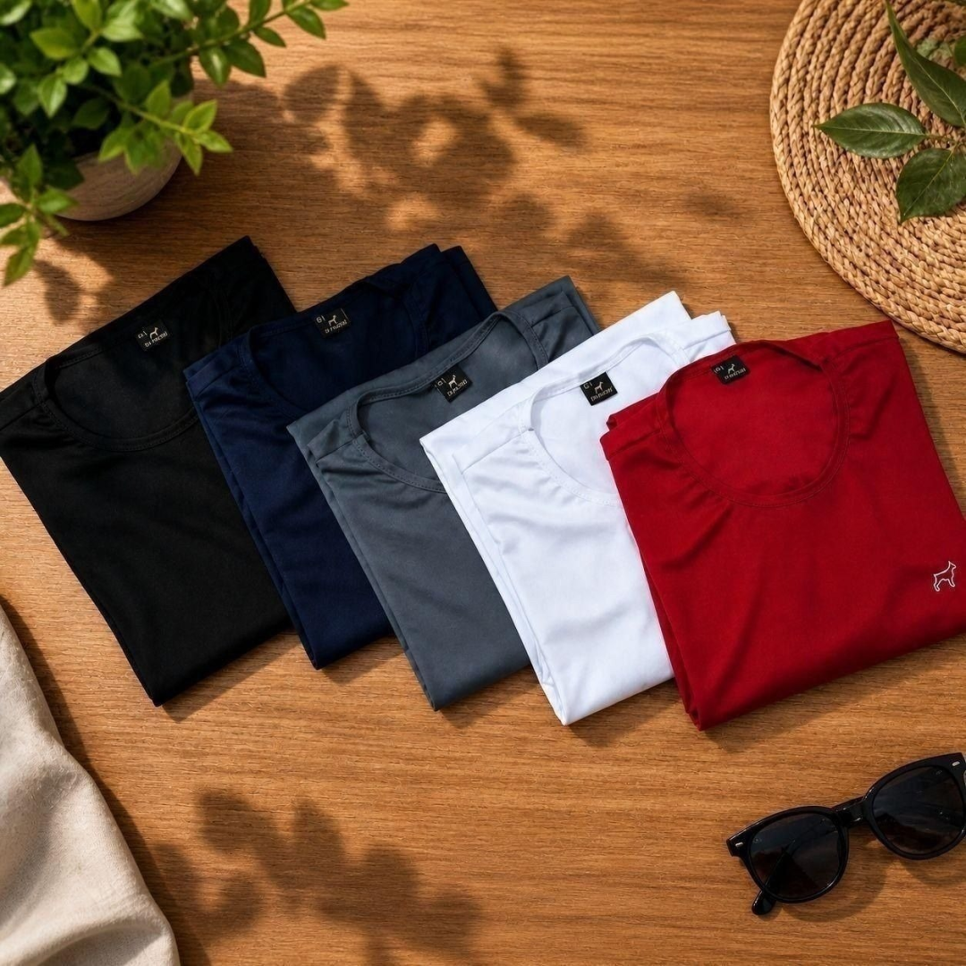Kit com 4 Camisetas Parvori Dry Fit
