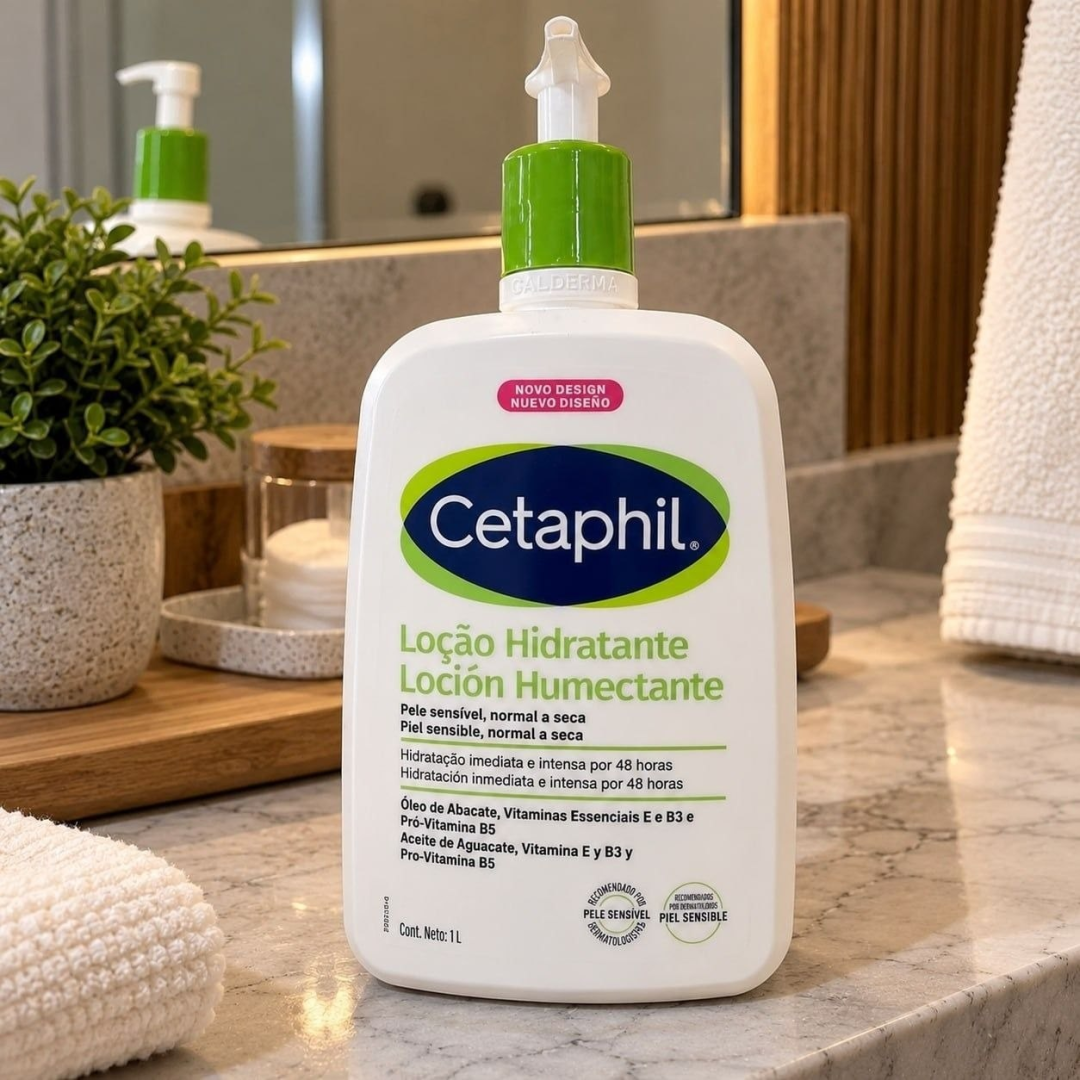 Loção Hidratante para Corpo e Rosto Cetaphil 1L