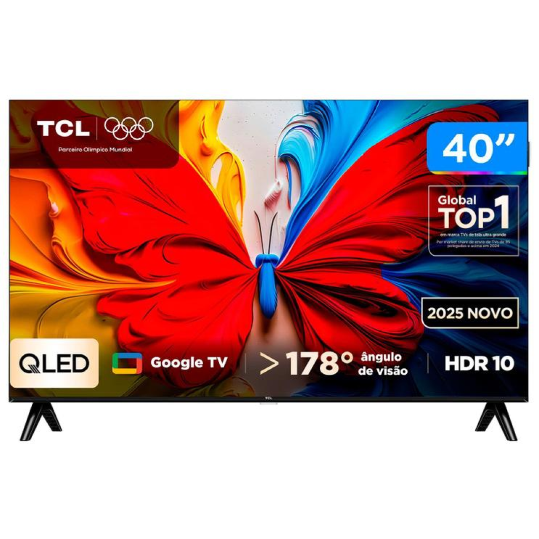 Smart TV 40" TCL Full HD QLED 40S5K Google TV 2 HDMI