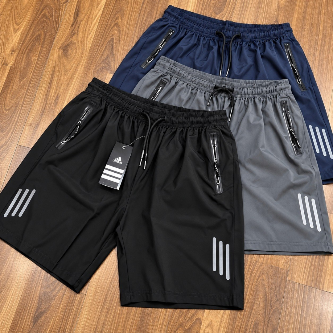 Kit com 3 Bermudas Dry Fit Secagem Rápida