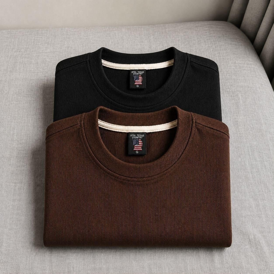 Kit com 2 Camisetas Oversized Texturizado