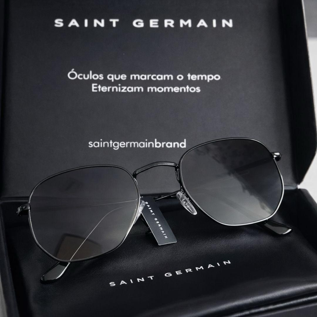 Óculos de Sol Preto Hexagonal Harbor Black