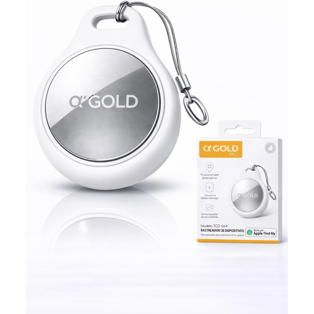 Tag Rastreador, Smart Tag com Chaveiro, GPS, Bluetooth, Compatível com iPhone, App Buscar, Alarme Sonoro, Localizador de Chaves, Mochila, Carteira, Pets