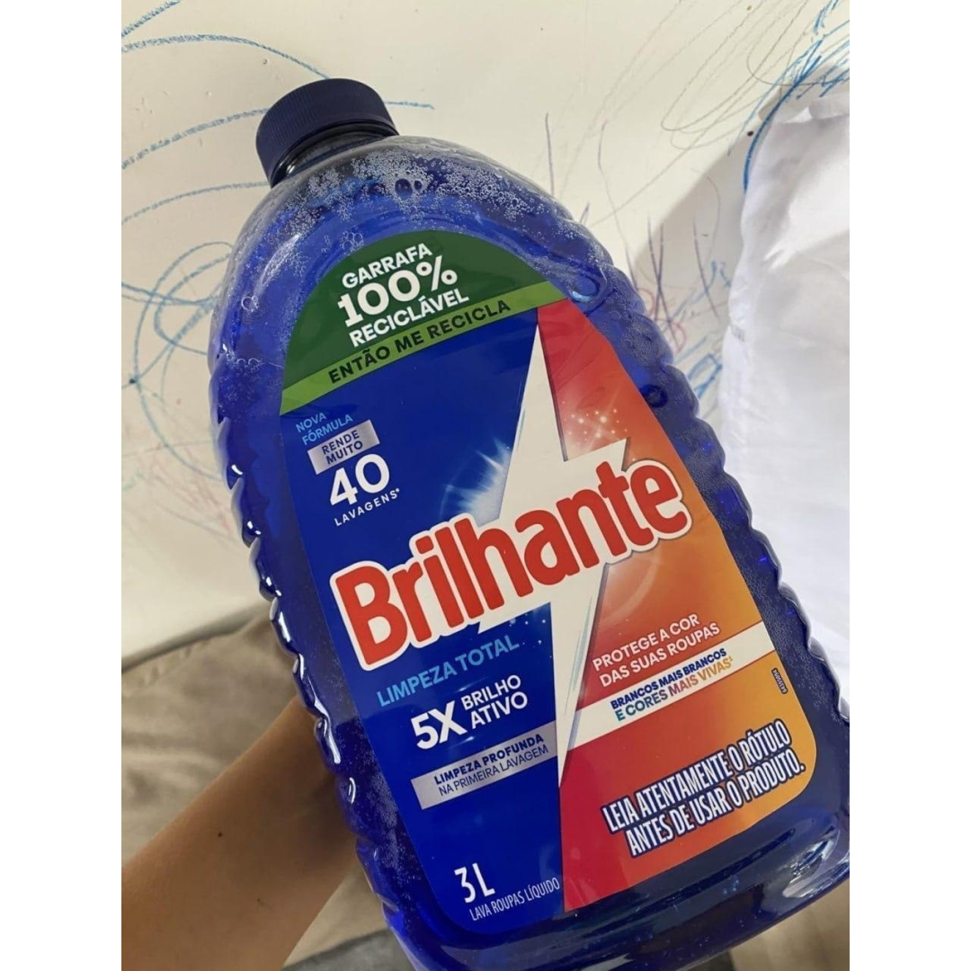 Brilhante Limpeza Total - Lava Roupas Líquido 3L