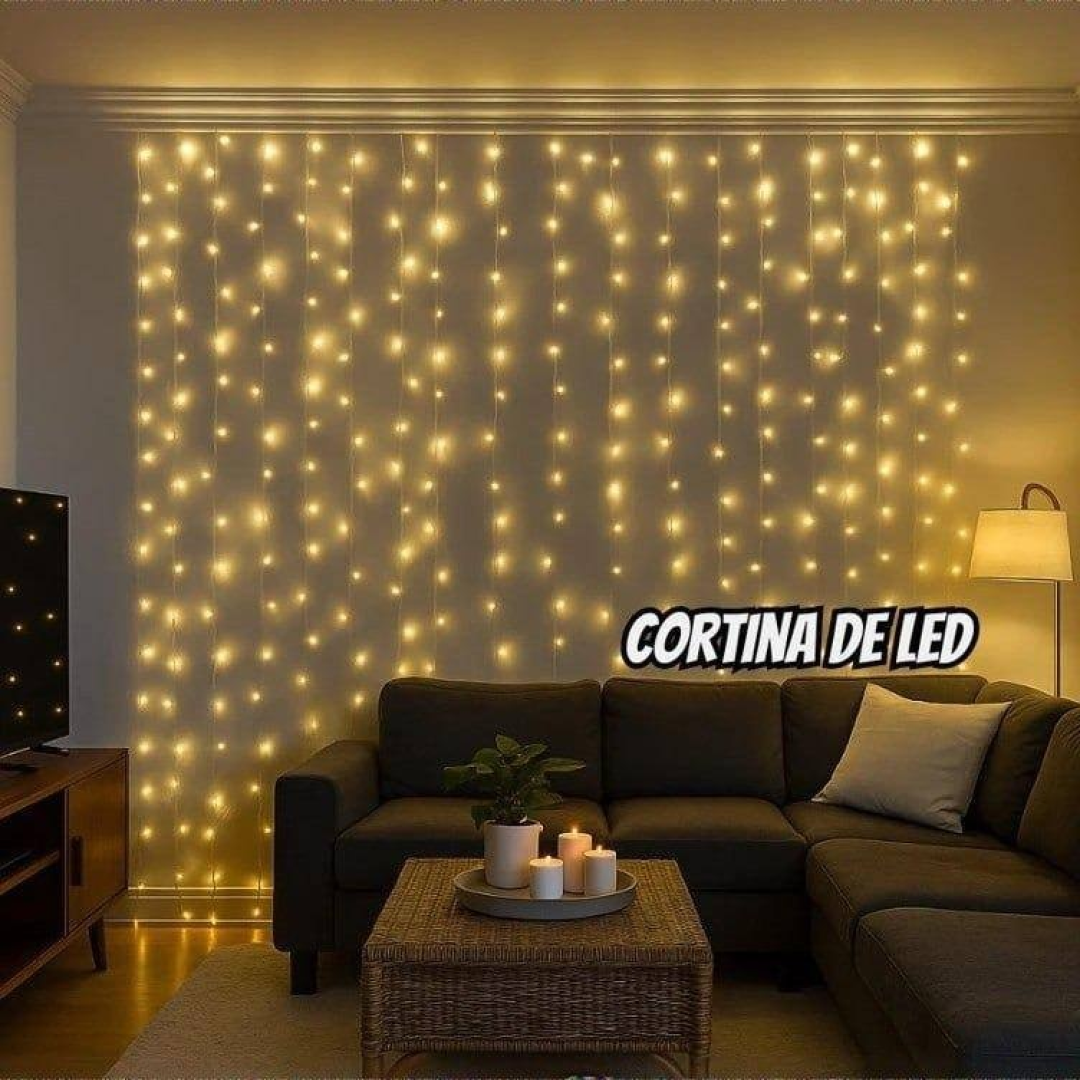 Cortina de Luz Pisca Pisca 300 LEDs 3x3m