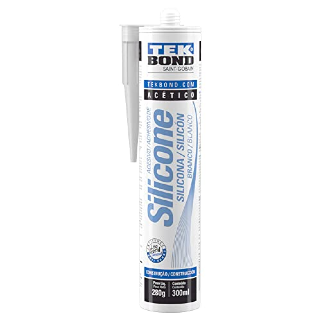 Silicone Acético 280G, Tekbond 406738, Branco