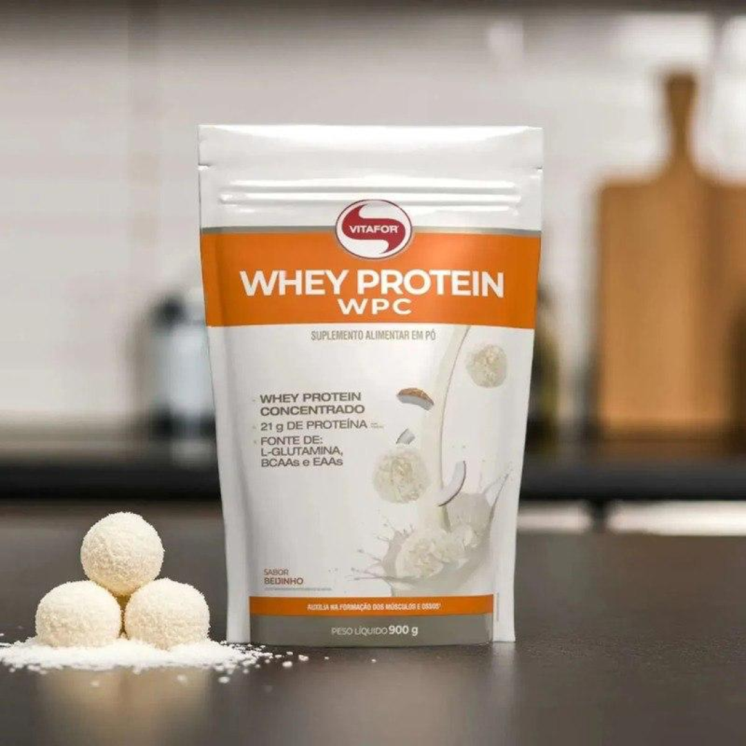 Whey Protein WPC Beijinho 900g Vitafor