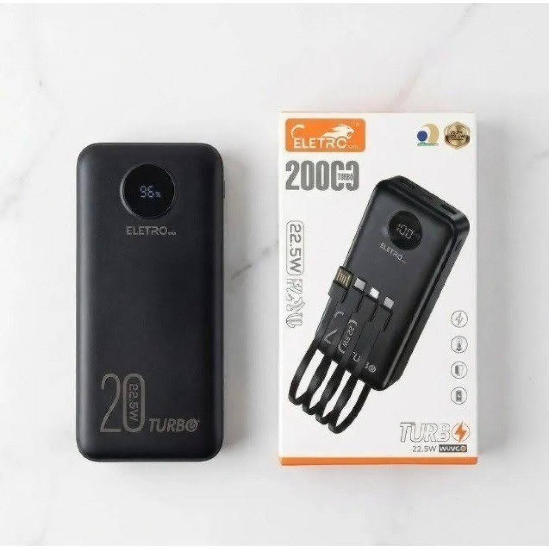 Carregador Portátil Davely Power Bank 20.000 mAh Turbo