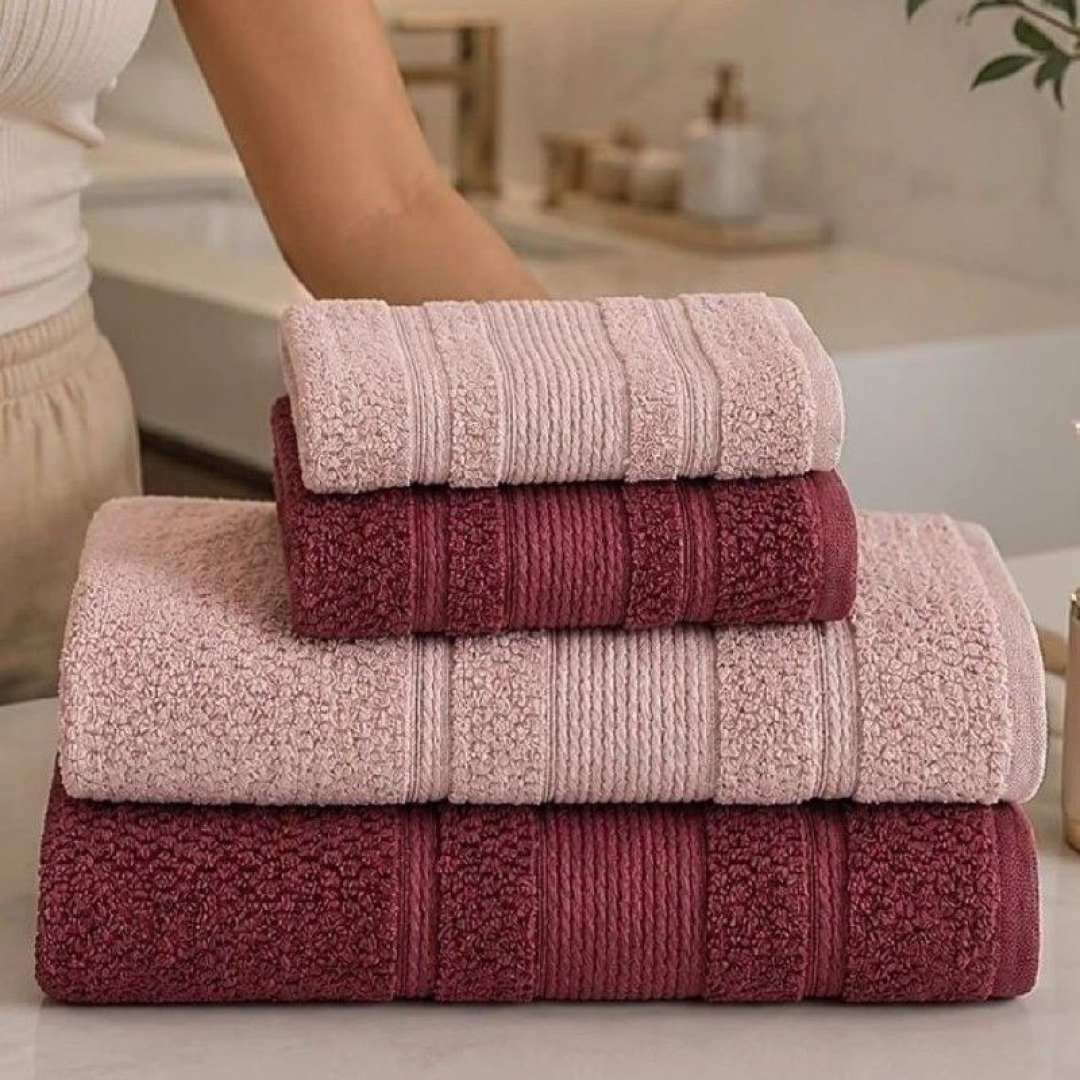 Jogo de Toalhas Buddemeyer Bella Extra Soft Banho Rosa/Rosa Claro 4 peças