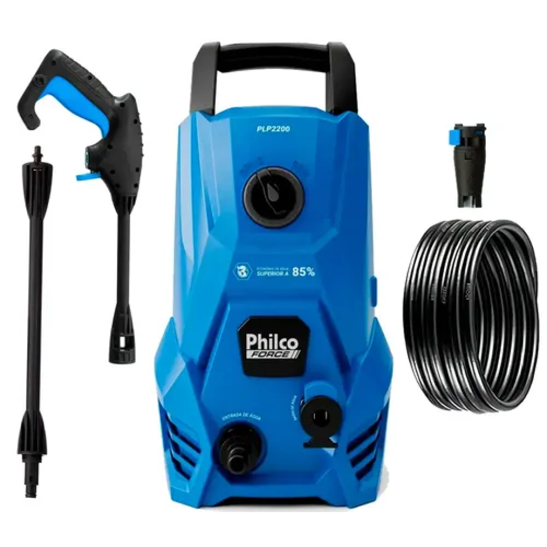Lavadora De Alta Pressão Jato Compacta Philco Plp2200 1300w 1300 Psi/libras 312l/h Lança Regulável 127v