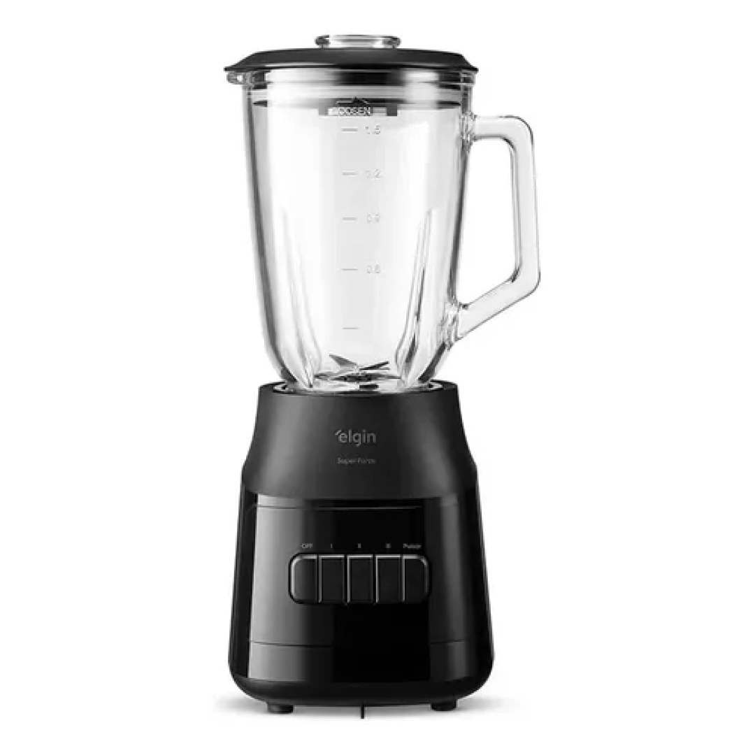 Liquidificador Super Force Elgin Jarra De Vidro 1,9l, 900w Preto 220V