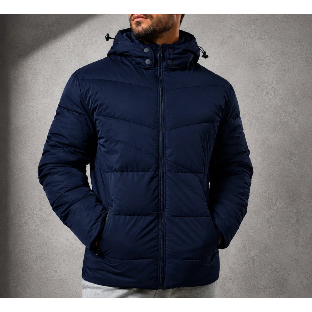 Jaqueta Puffer Térmica com Capuz Forro Interno