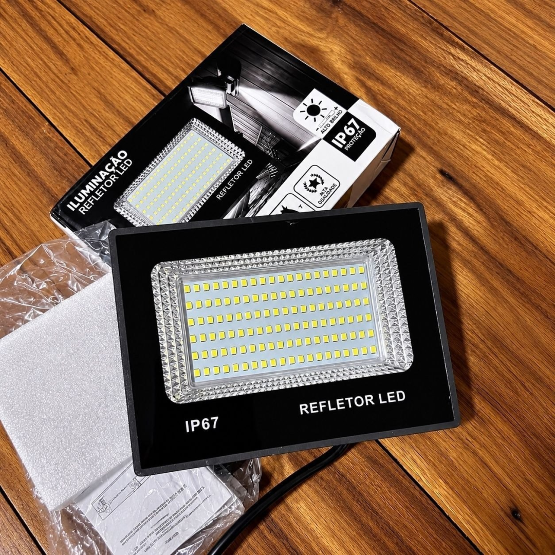 Kit com 2 Refletor Super Led 400w IP67 Holofote Bivolt Prova D'água