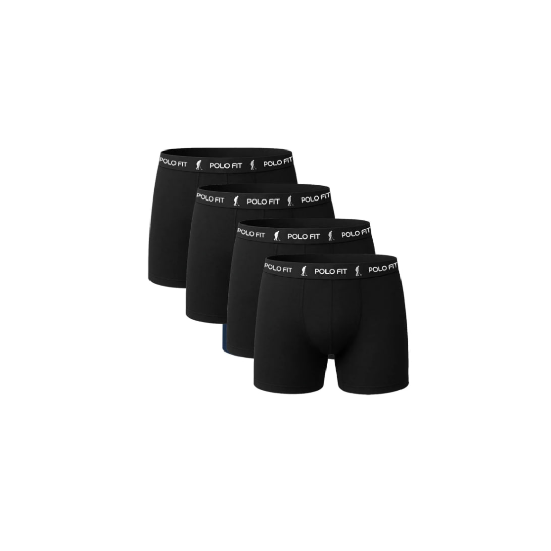 Kit 4 Cuecas Boxer Box Masculina Algodão Atacado Polo Fit