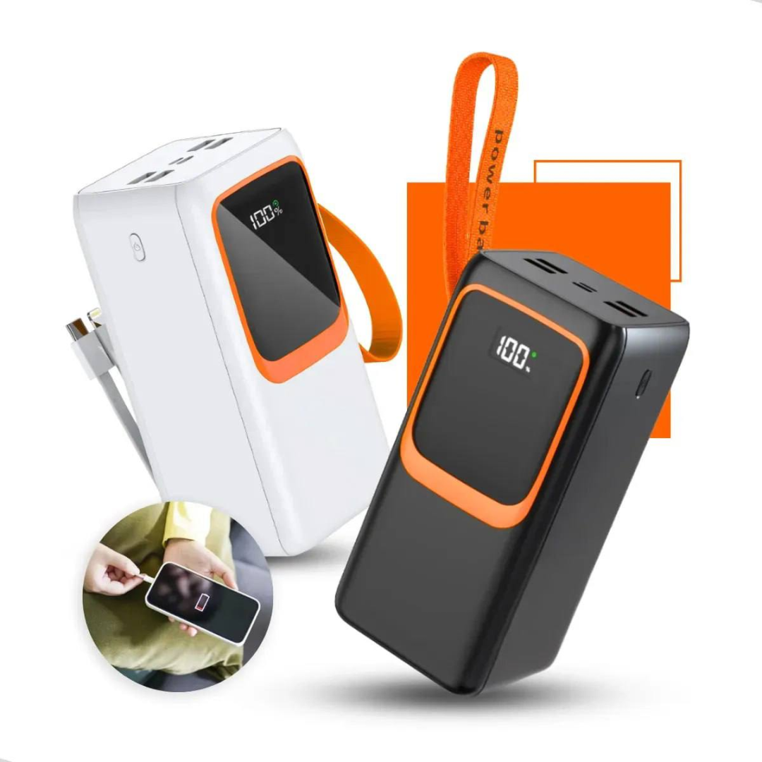 Power Bank Turbo Carregador Portátil 50.000mah Turbo 22.5w Premium Universal Rápida Carga Para Celular iPhone Xiaomi Motorola LG Smartwatch Tablet Dis...